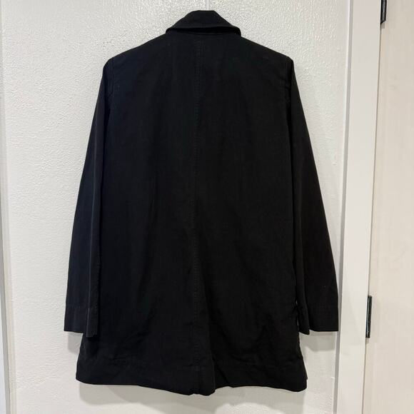 Eileen Fisher Organic Cotton Black Shacket Button-Down Layering Piece Medium - Picture 4 of 5